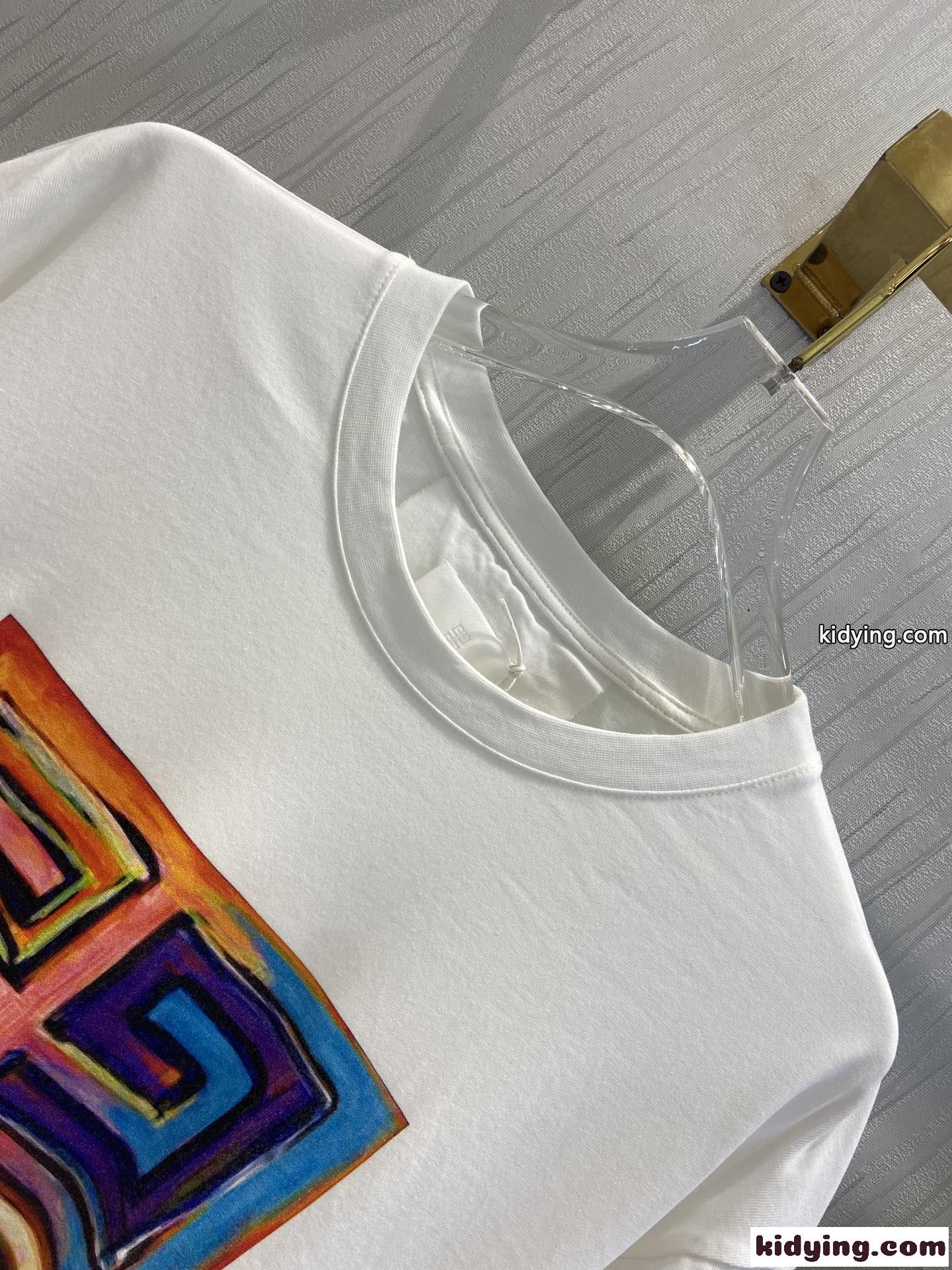 春夏 新作 ゆったり 人気 体型カバー プリント クルーネック ジバンシィ Tシャツ コピー コットン 着心地いい-2