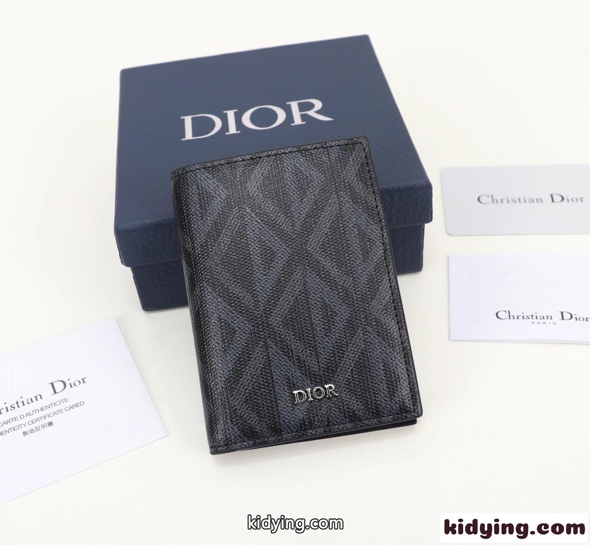 CD Diamond キャンバス 2つ折りカードホルダー クリスチャン・ディオール 財布 コピー-0