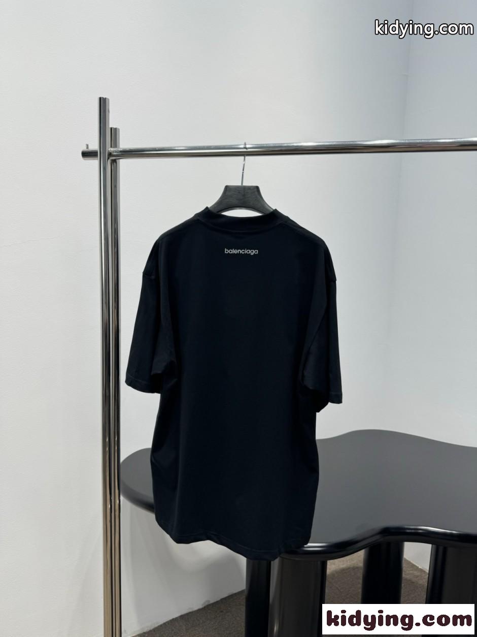 シンプル お洒落 オーバーサイズ 半袖Tシャツ バレンシアガ Tシャツ 偽物 ユニセックス-1