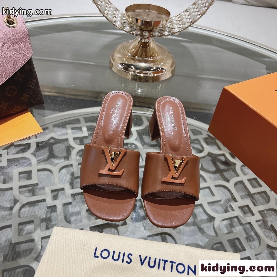 洗練された LV カプリ･ライン ミュール ルイヴィトン サンダル スーパーコピー ブラウン-2