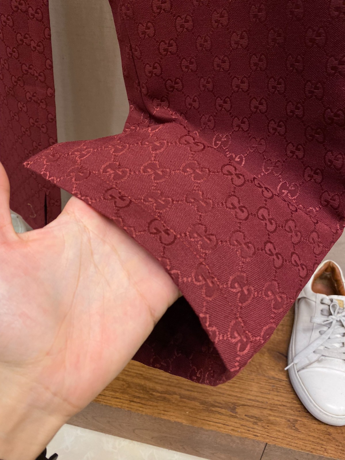高級感 GGキャンバス ストレートパンツ グッチ パンツ コピー レッド-4