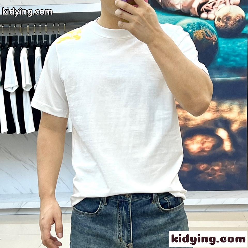カジュアル 快適 コットンTシャツ バーバリー 半袖Tシャツ コピー ホワイト-1
