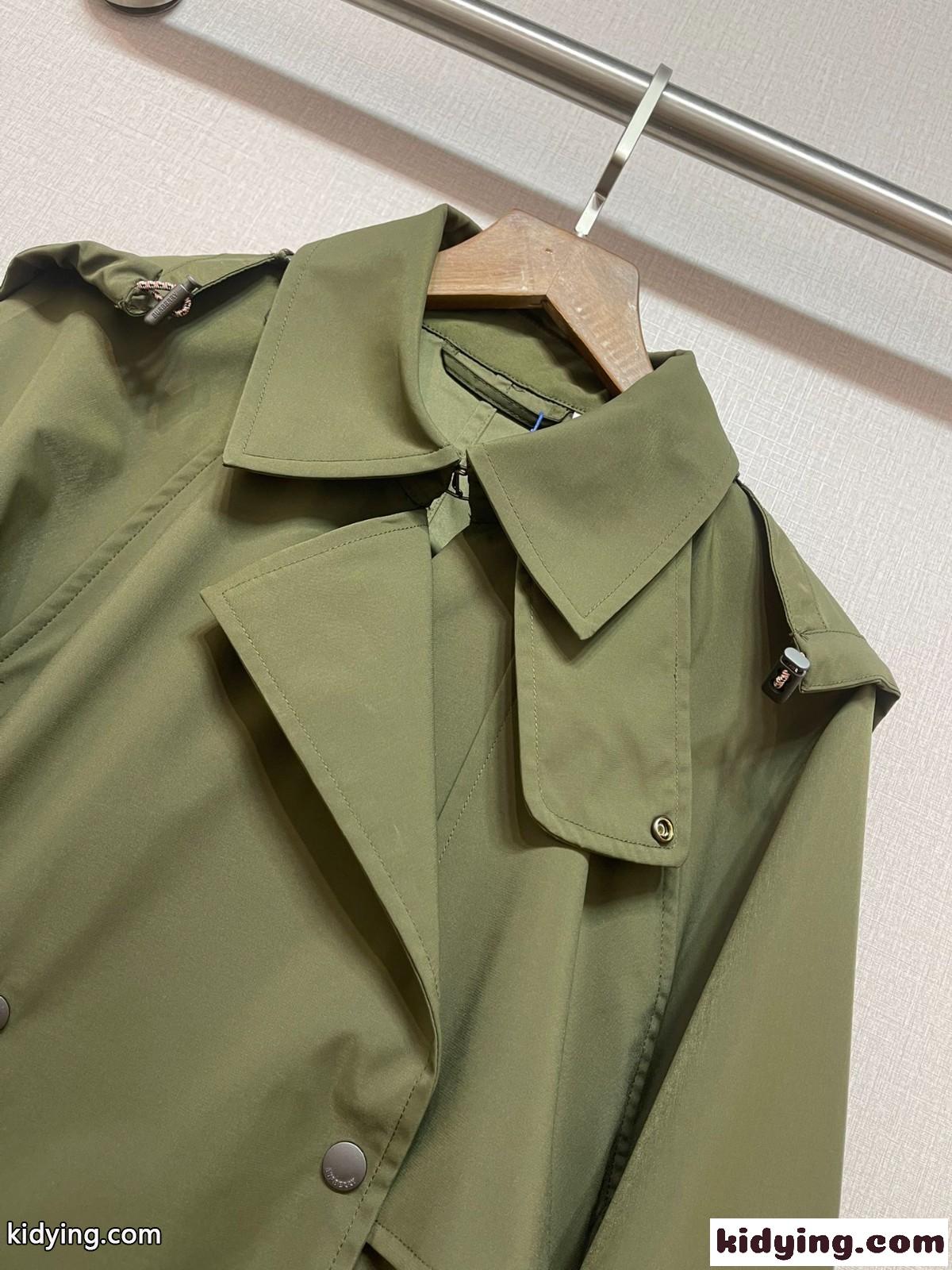 フーデッド トレンチジャケット バーバリー ジャケット コピー グリーン-1