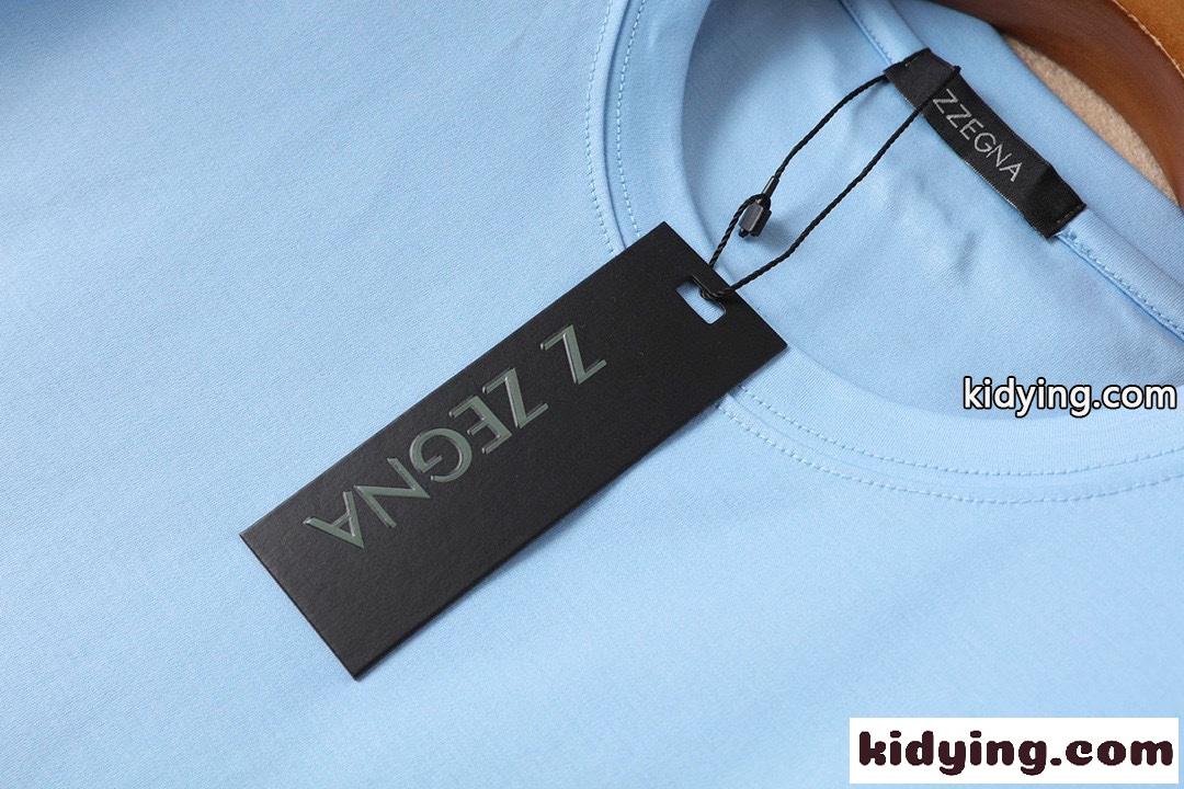 高品質 着心地抜群 柔らかい クルーネック 無地 エルメネジルド・ゼニア 半袖tシャツ コピー 春夏 定番 トップス-4