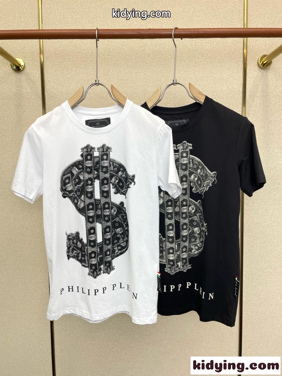 カジュアル 合わせやすい フィリッププレイン Tシャツ 偽物 クルーネック 半袖Tシャツ-0