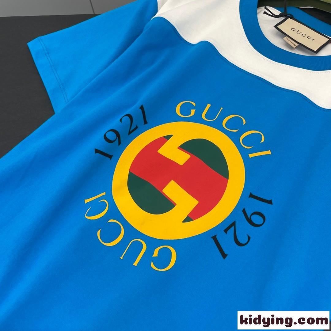 定番 おしゃれ ロゴ プリント クルーネック グッチ Tシャツ コピー 半袖 トップス-1