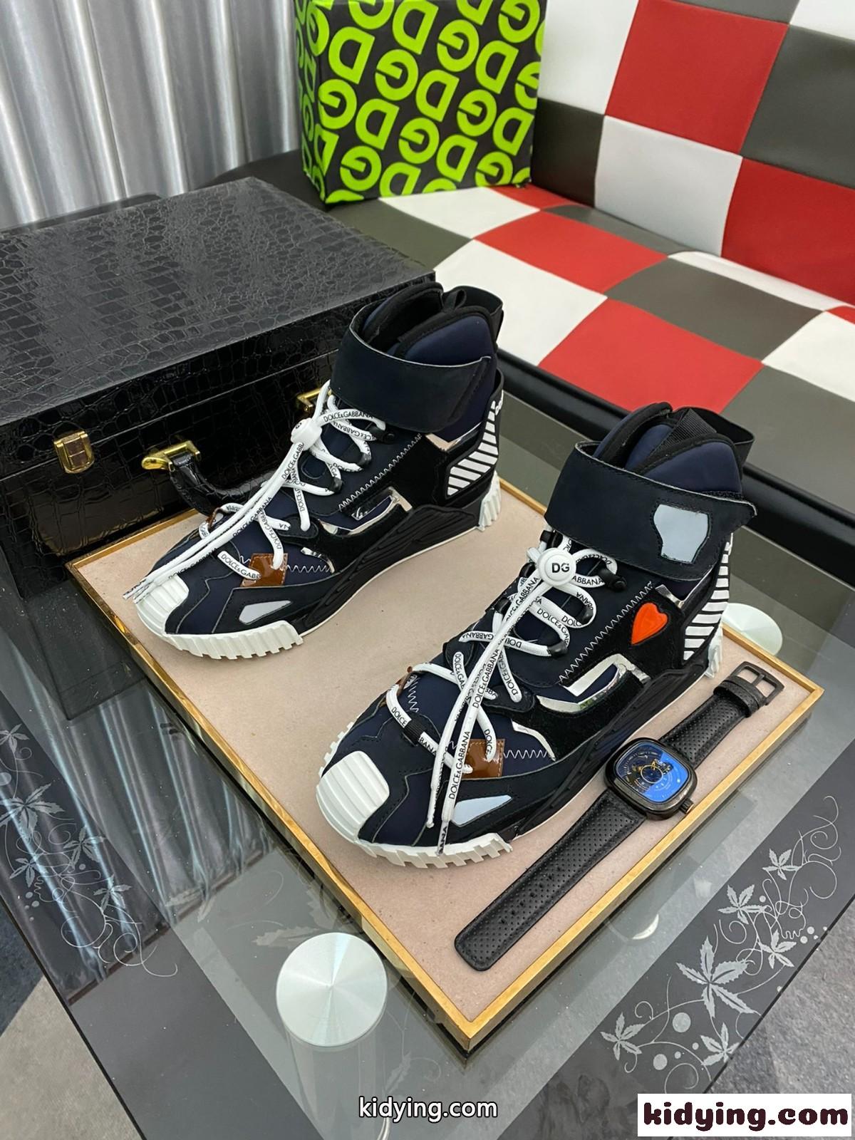 おしゃれ 新作 人気 レースアップ ジューズ ハイカット ドルチェ&ガッバーナ メンズ コピー 軽量 歩きやすい-2