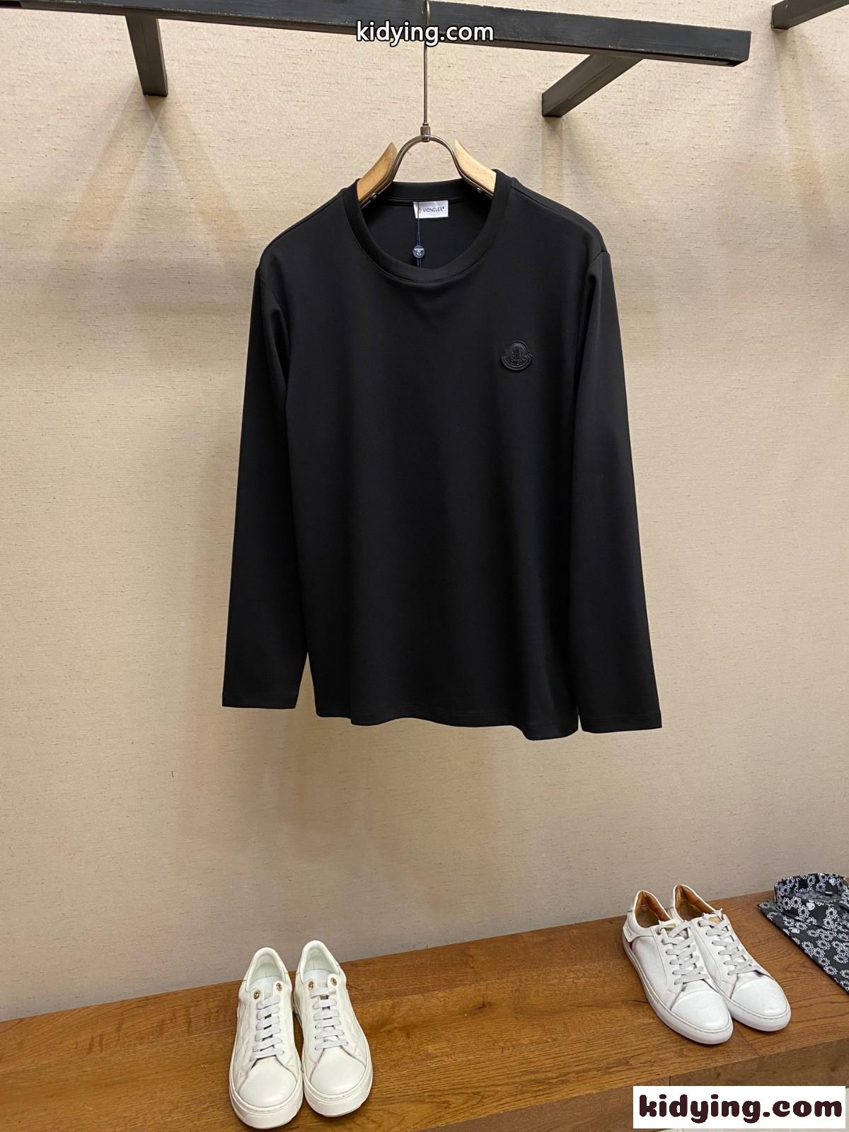 バックプリント クルーネック 長袖Tシャツ モンクレール Tシャツ 偽物 トップス-2