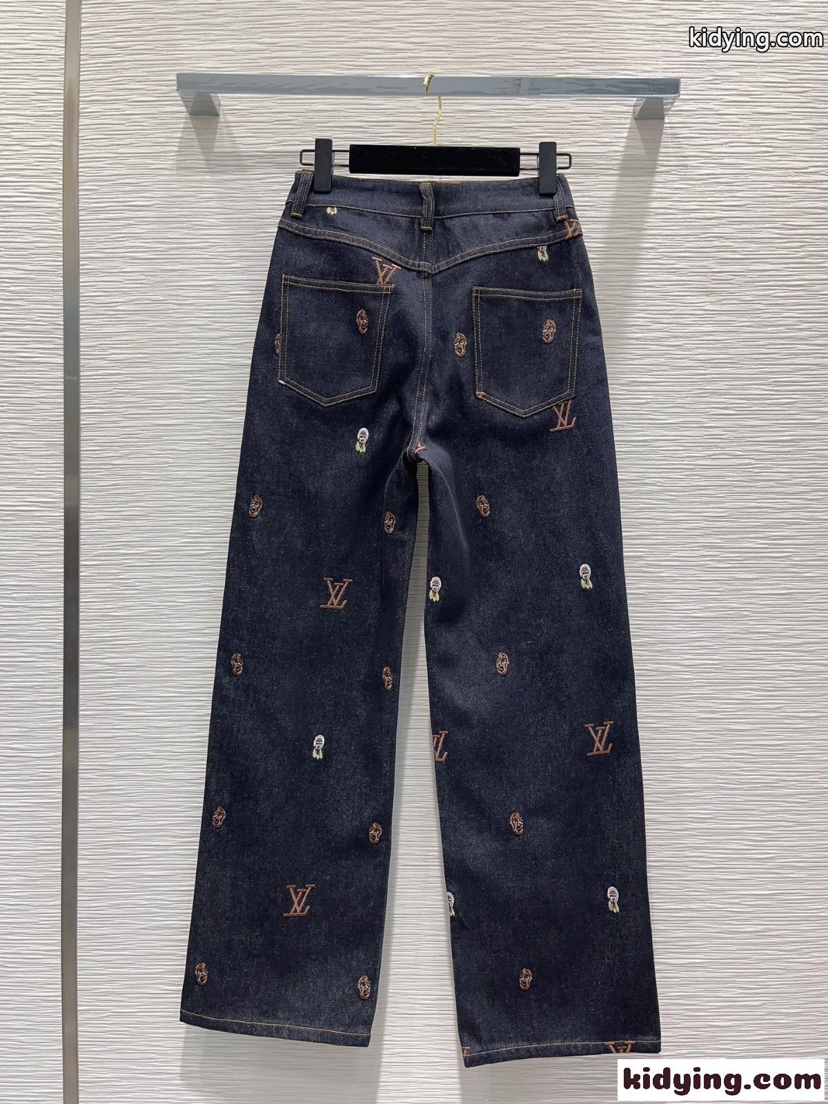 エンブロイダードデニムパンツ ルイ・ヴィトン ジーンズ メンズ-3