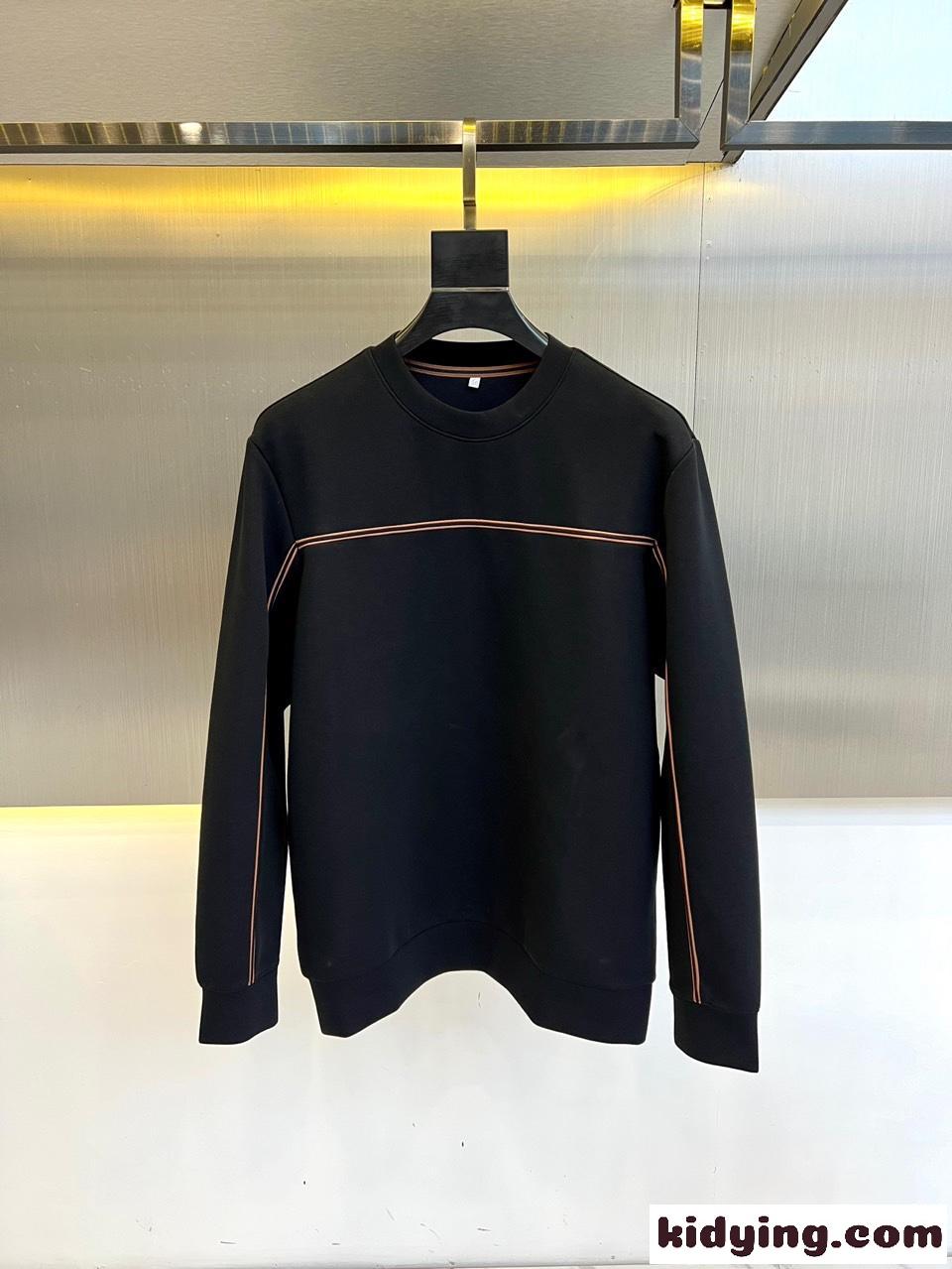 シンプル エルメネジルド・ゼニア Tシャツ コピー クルーネック スウェットシャツ ブラック-0