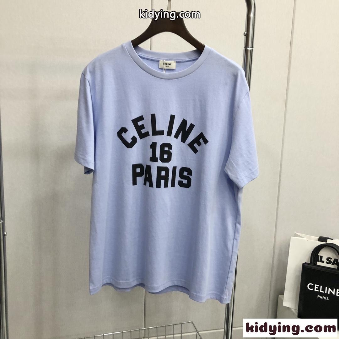 4色あり スポーツ風 ゆったり プリント セリーヌ tシャツ コピー 半袖 クルーネック カジュアル トップス-3