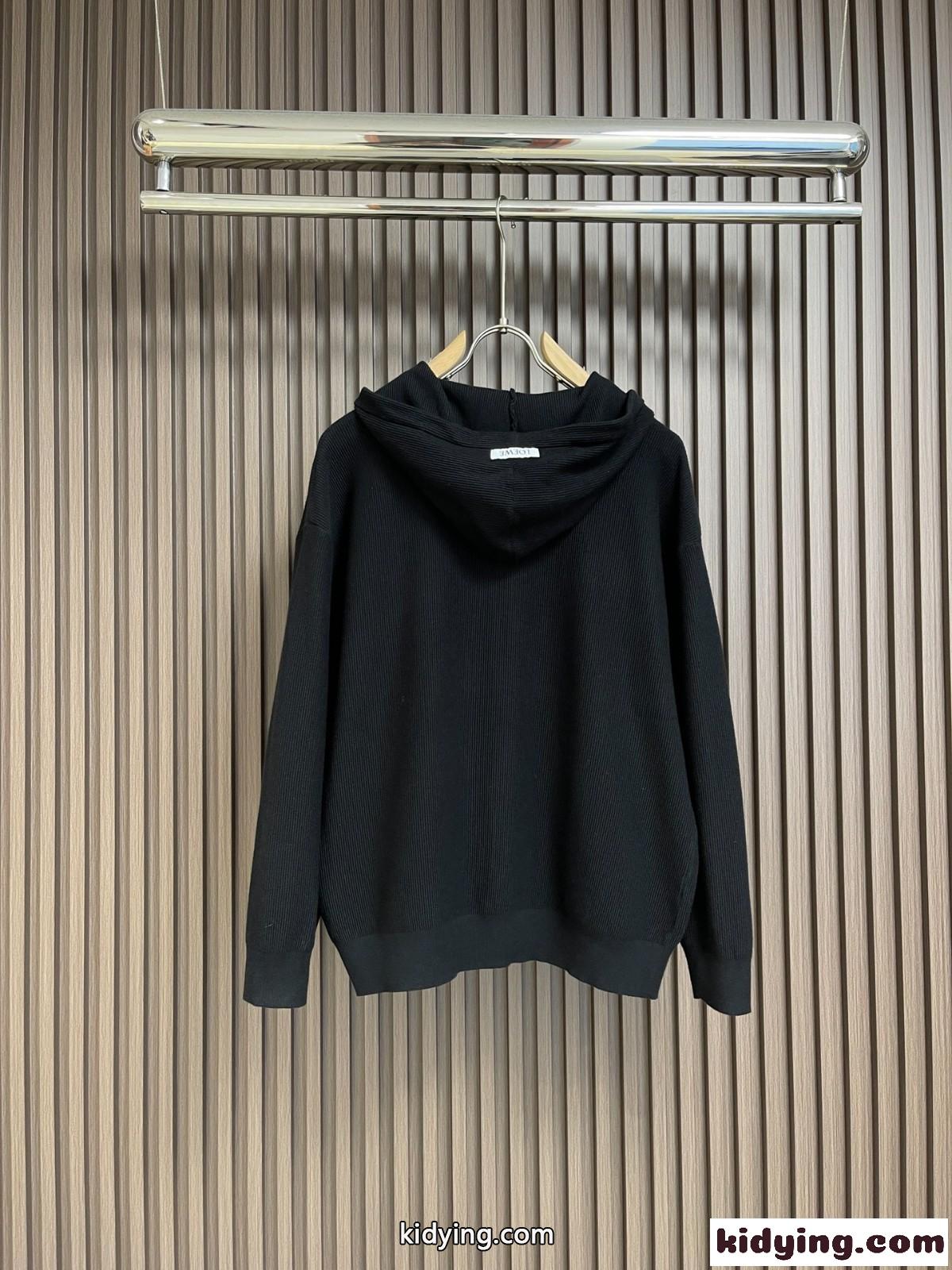 ジップアップ フーデッドジャケット ロエベ ジャケット コピー ブラック-1