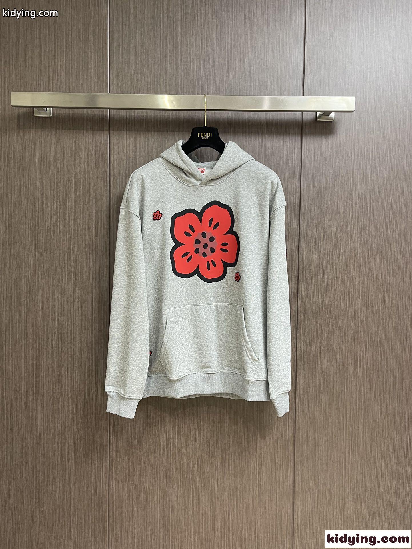 BOKE FLOWER プリント フーディー ケンゾー パーカー コピー ユニセックス-2