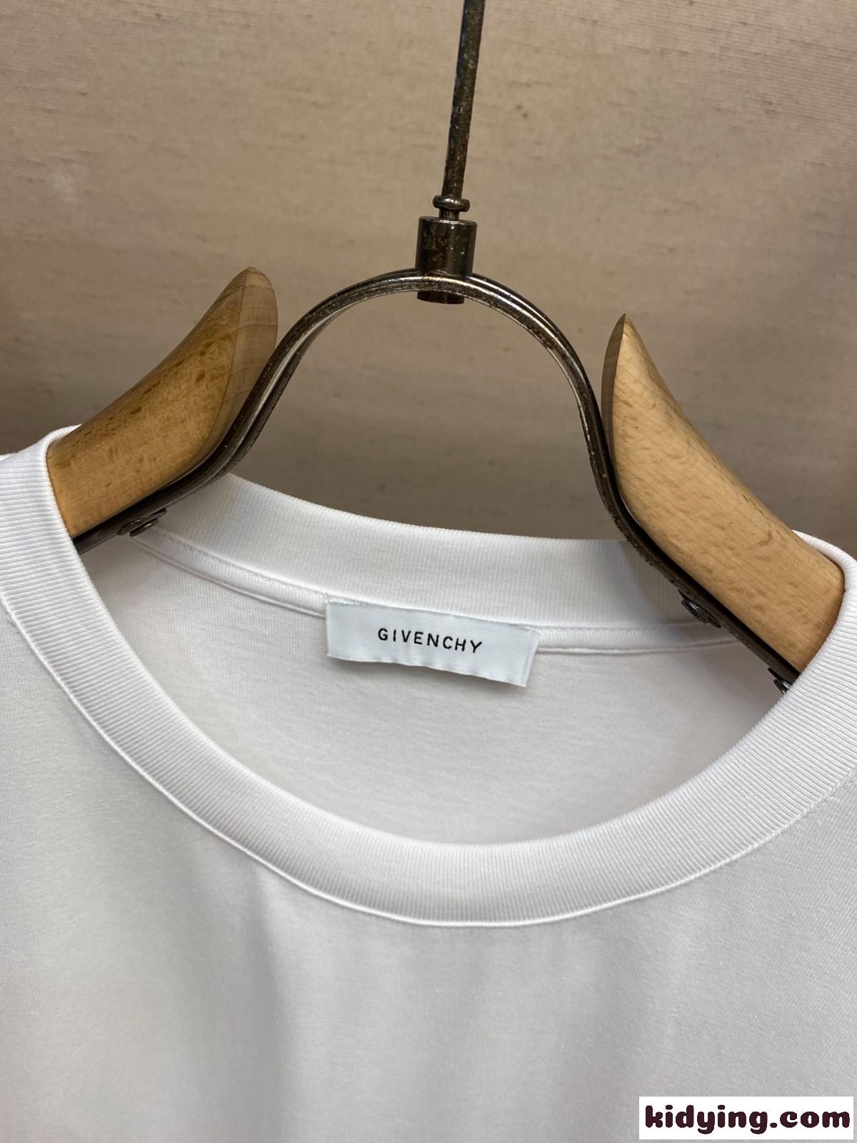 ロゴパッチ コットン 半袖Tシャツ ジバンシィ Tシャツ コピー ホワイト-0