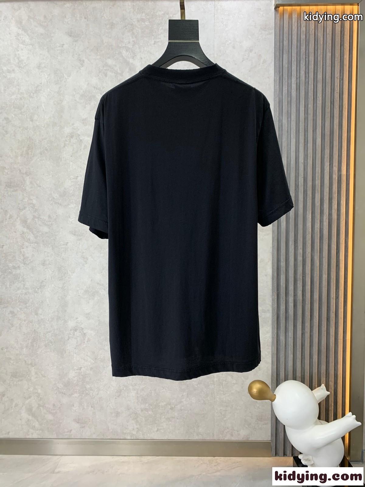 STYLING HOTLINE プリント 半袖Tシャツ バレンシアガ Tシャツ コピー ユニセックス-2