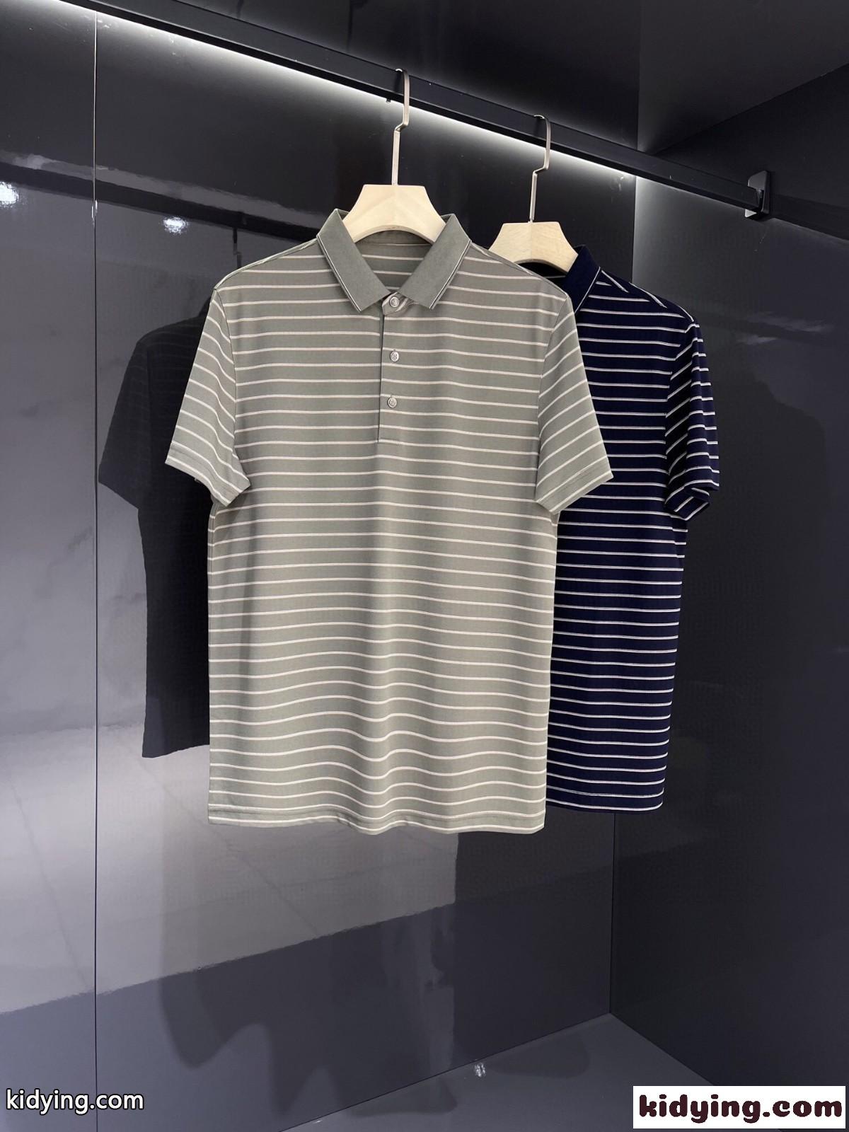 大人 定番 ボーダー柄 エルメス 半袖tシャツ コピー カジュアル ビジネス 快適 通気メンズ ポロシャツ-0