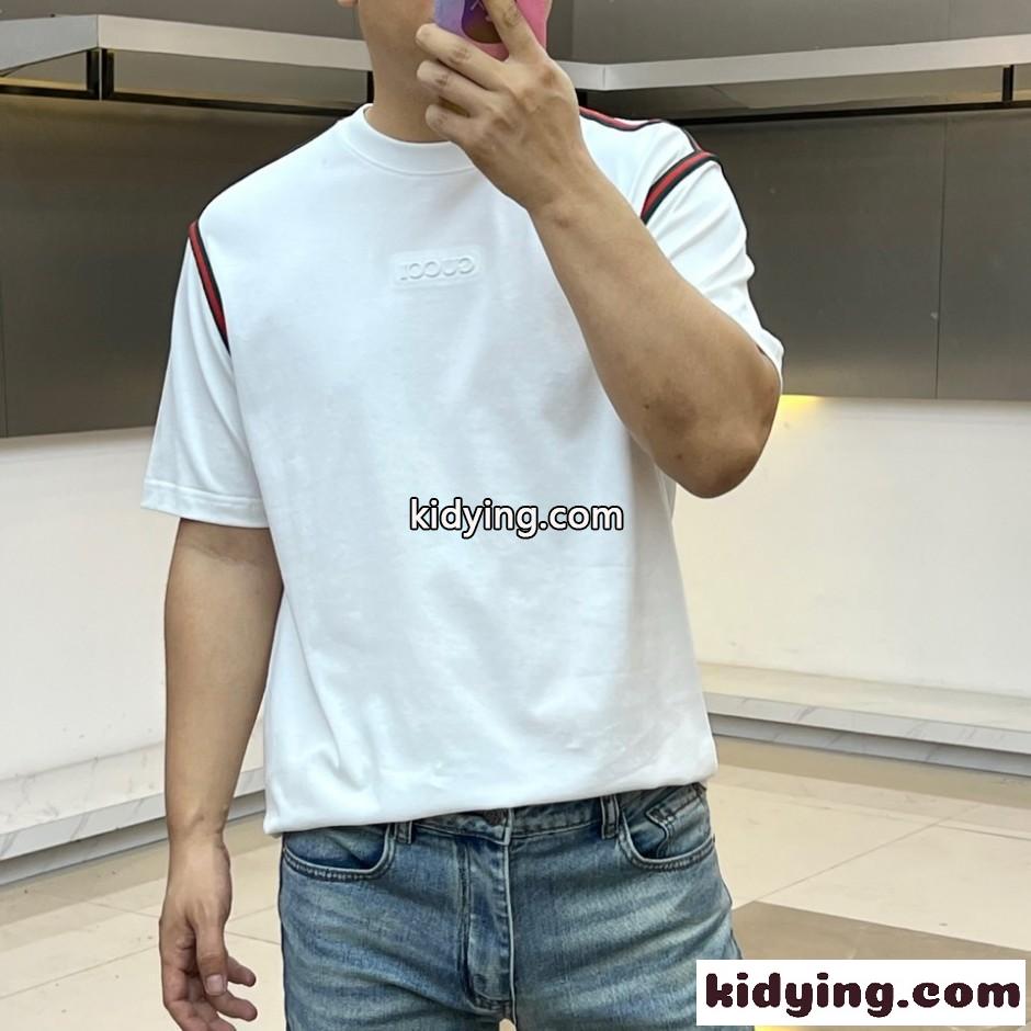 グッチ Tシャツ 偽物 おしゃれ 合わせやすい クルーネック 半袖Tシャツ ホワイト-0