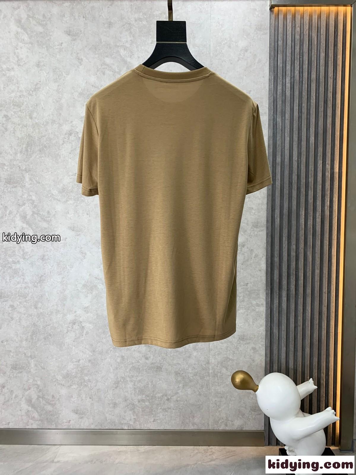 ベーシック ロゴ クルーネック 半袖 コットンTシャツ バーバリー Tシャツ コピー-1