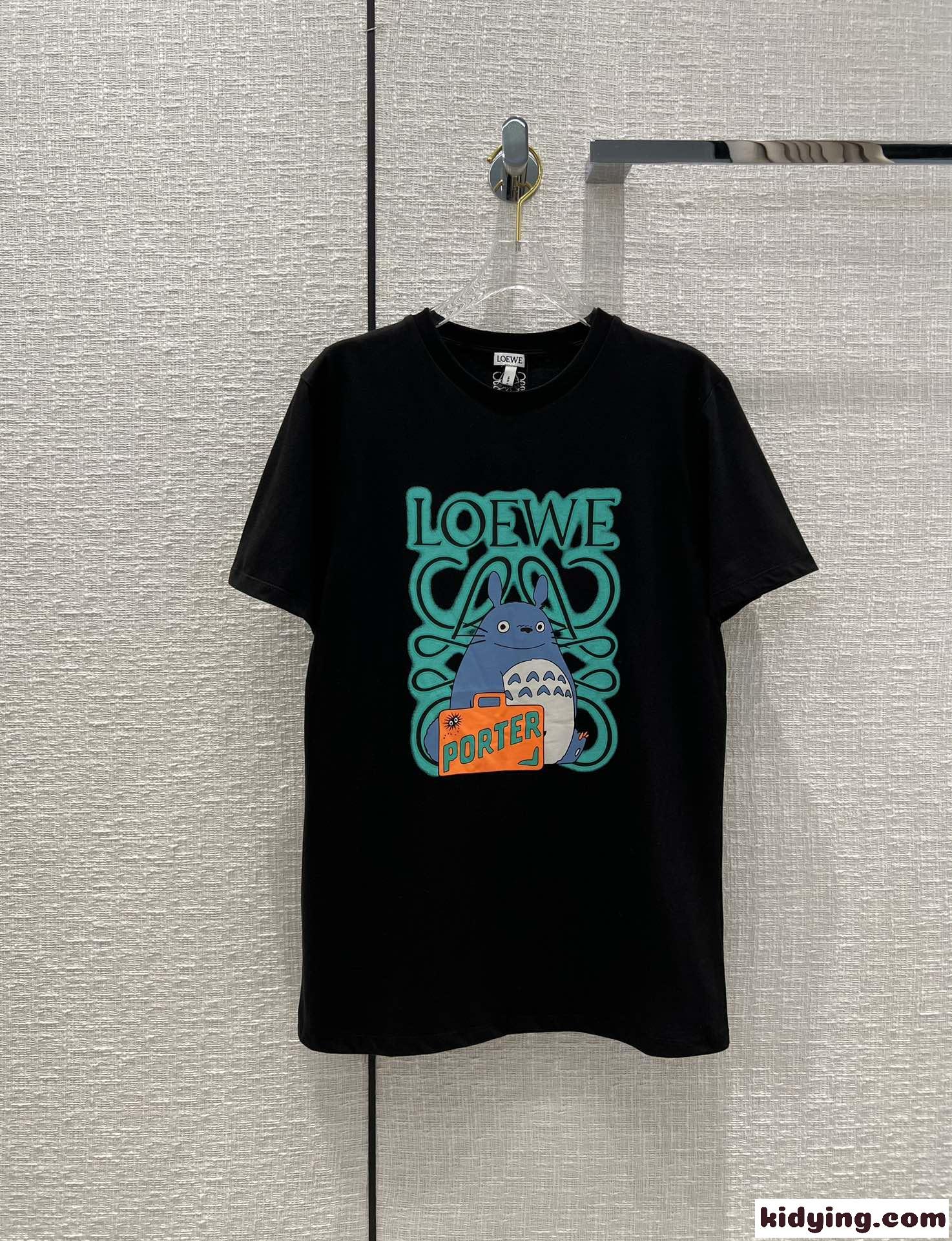 LOEWExTOTORO 可愛い プリント 人気 新作 ロエベ tシャツ コピー 半袖 春夏 トップス-1