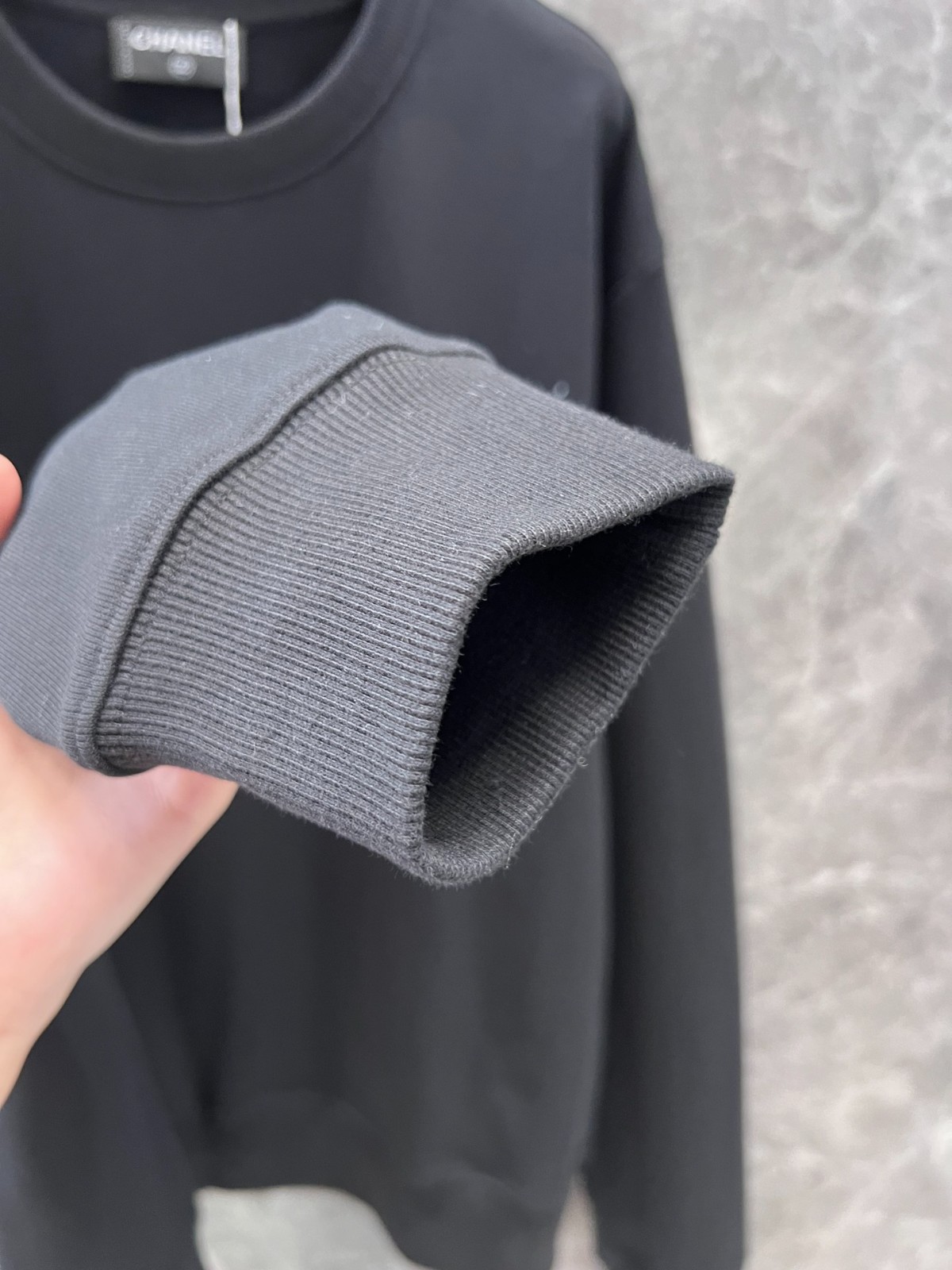カジュアル プリント コットン スウェットシャツ シャネル Tシャツ コピー ブラック-3