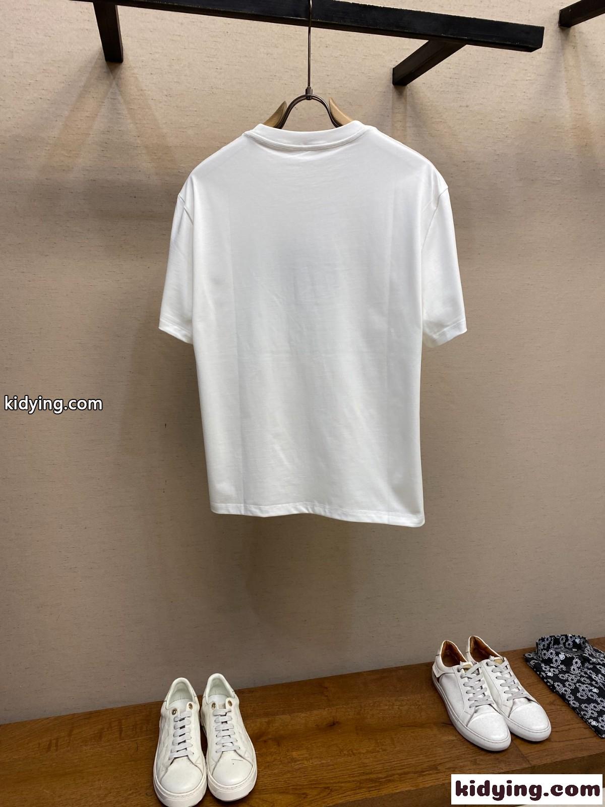 クリスチャン・ディオール Tシャツ コピー シンプル 刺繍入り クルーネック 半袖Tシャツ-1