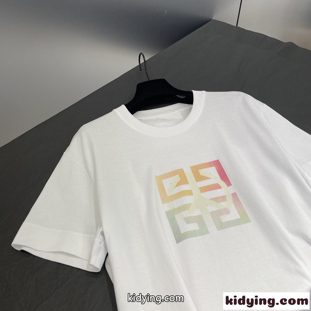 ユニセックス オーバーサイズ ロゴ プリント 半袖 トップス ジバンシィ Tシャツ コピー カジュアル おしゃれ-3