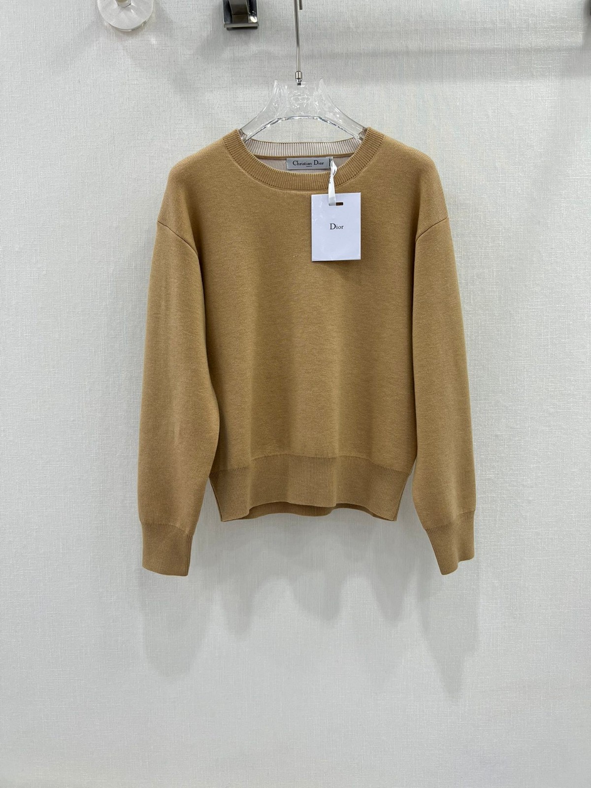 人気 カシミヤ JADIOR 8 ボクシーセーター クリスチャン・ディオール セーター コピー キャメル-0