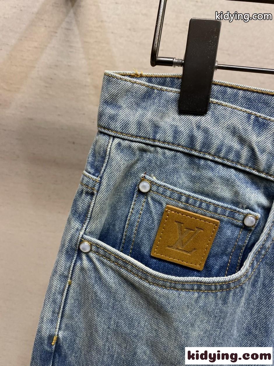 デニム カーペンターパンツ ルイ・ヴィトン ジーンズ コピー デニムパンツ-1