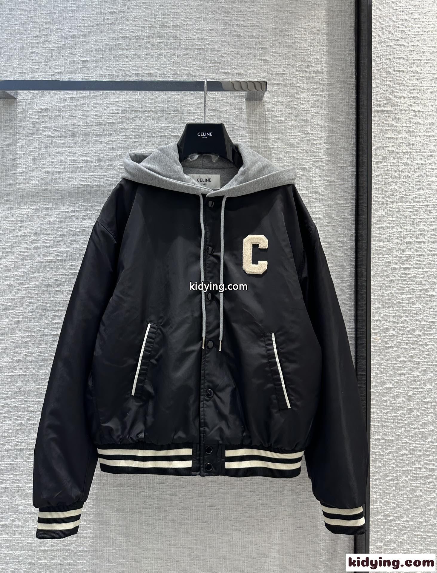 フード付き オーバーサイズテディジャケット セリーヌ ジャケット コピー ユニセックス-2