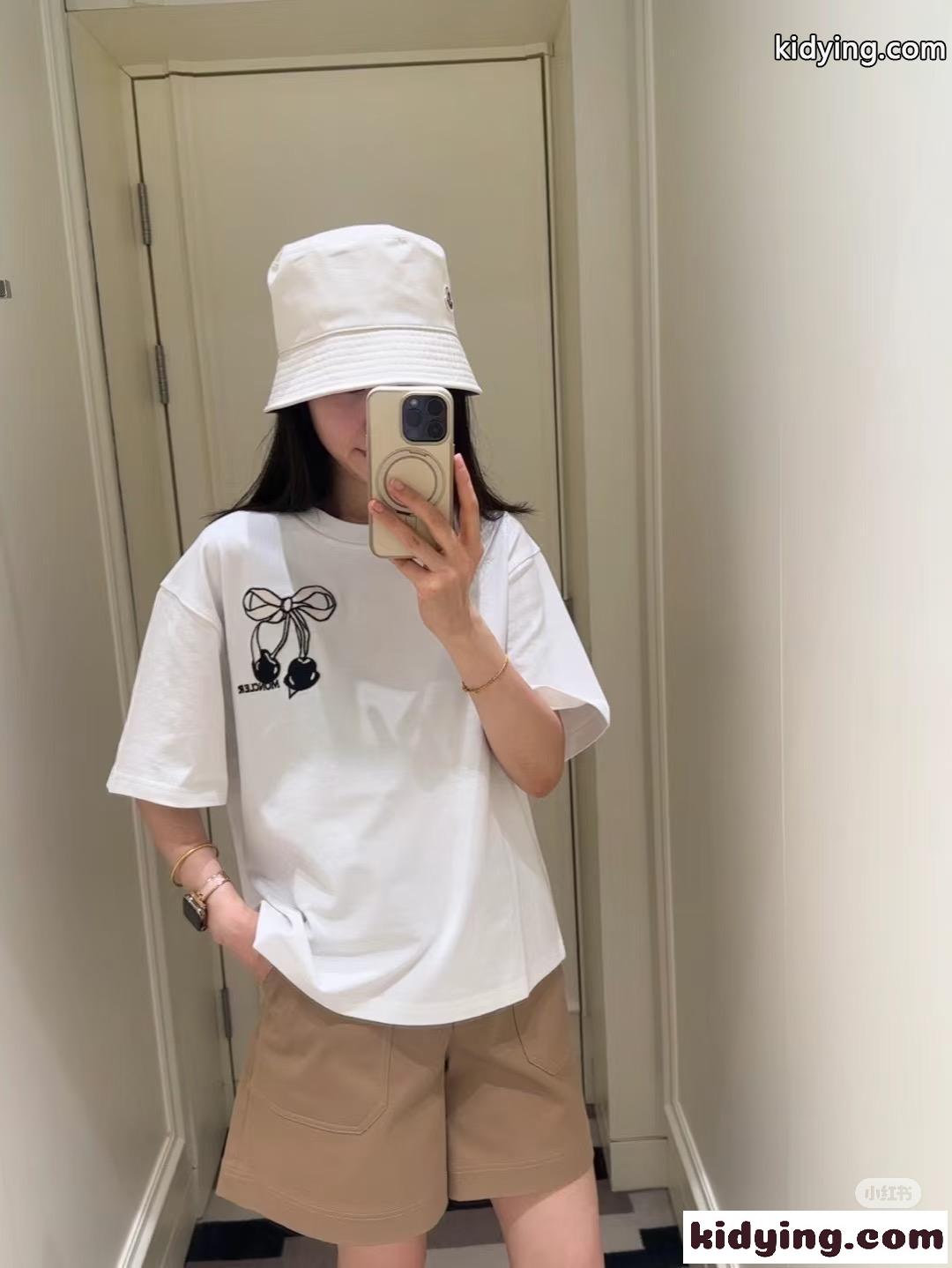 カジュアル おしゃれ モンクレール Tシャツ コピー コットン クルーネック ホワイト-4