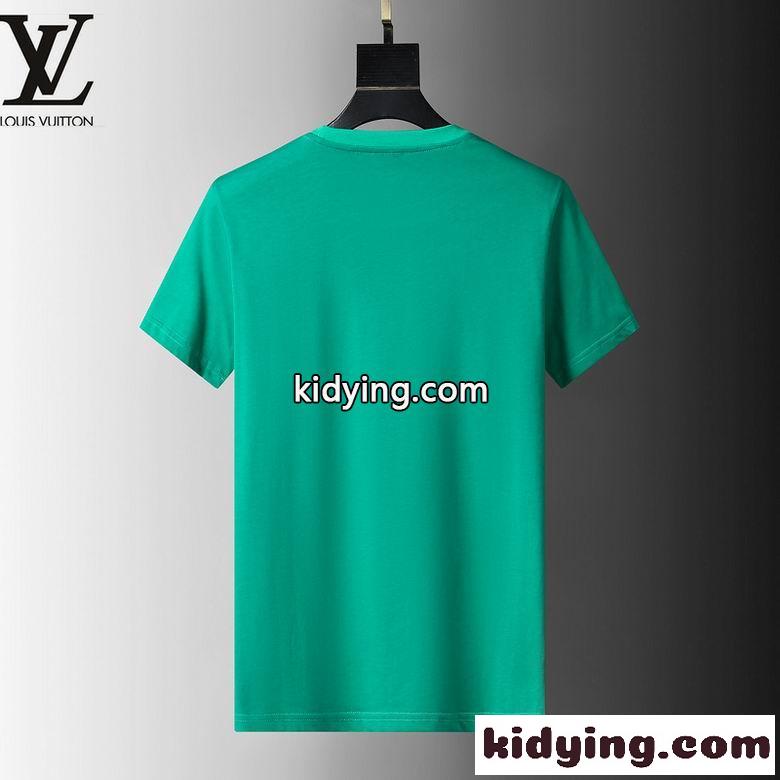 3色あり シンプル ルイ・ヴィトン Tシャツ コピー ロゴ 柔らかい クルーネック おしゃれ 快適 通気 夏 トップス 半袖-3