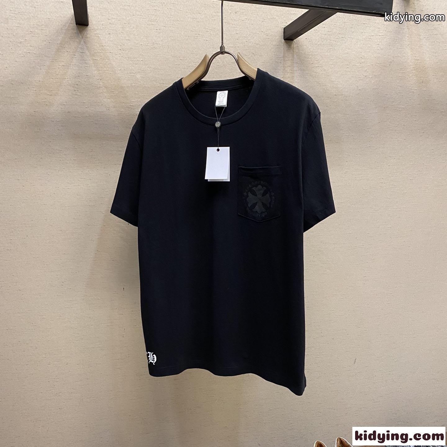 シンプル カジュアル クロムハーツ Tシャツ コピー 半袖 コットン プリント-1