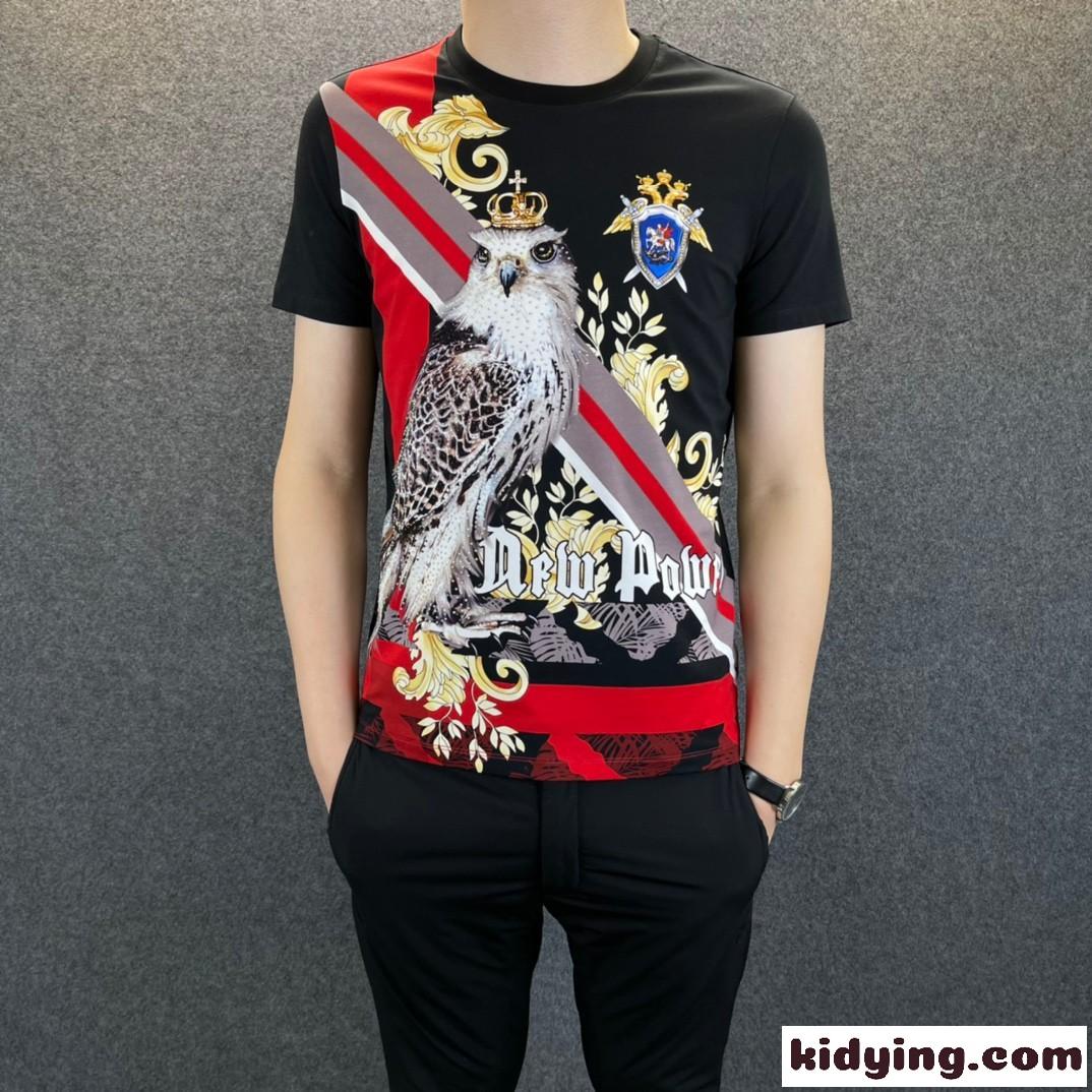 高品質 上品 通気 着心地いい 存在感アップ プリント アルマーニ tシャツ コピー 半袖 メンズ 春夏 トップス-1