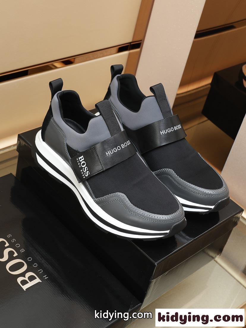 ヒューゴ・ボス スニーカー コピー メンズ カジュアル 滑り止め 通気 人気 軽量 スリッポン 履きやすい 快適 靴-2