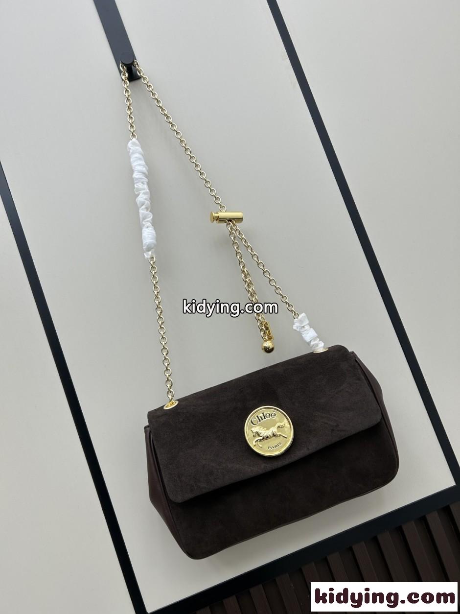 クロエ バッグ スーパーコピー スエード カジュアル おしゃれ Chloé Heritage ショルダーバッグ-0