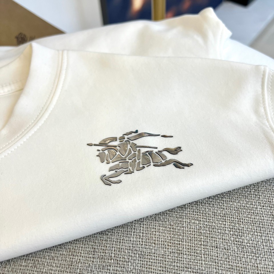 合わせやすい カジュアル コットン 長袖Tシャツ バーバリー Tシャツ コピー ホワイト-2