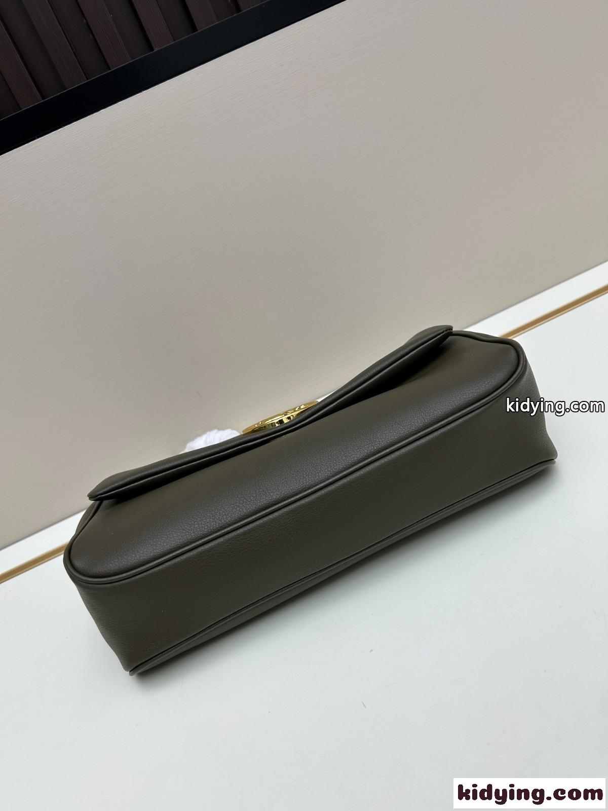 人気 グレインレザー Chloé Heritage ショルダーバッグ クロエ バッグ スーパーコピー グリーン-3