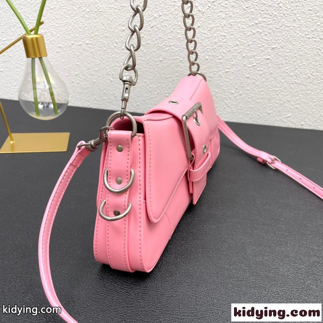 上品 おしゃれ LINDSAY スモール ショルダーバッグ バレンシアガ バック コピー チェーンバッグ ピンク-2