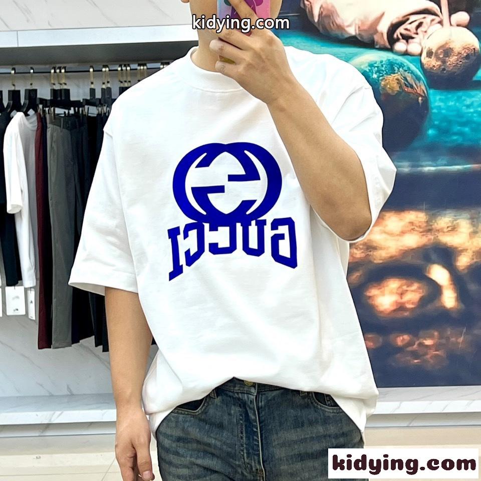 リラックス 半袖Tシャツ グッチ Tシャツ コピー ロゴプリント ホワイト-2