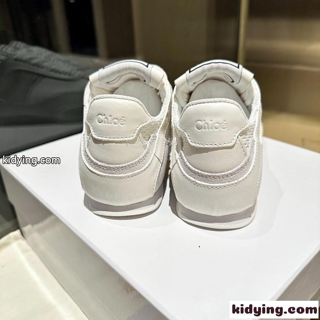 クロエ スニーカー スーパーコピー メッシュ＆レザー CHLOÉ KICK スニーカー ホワイト-3
