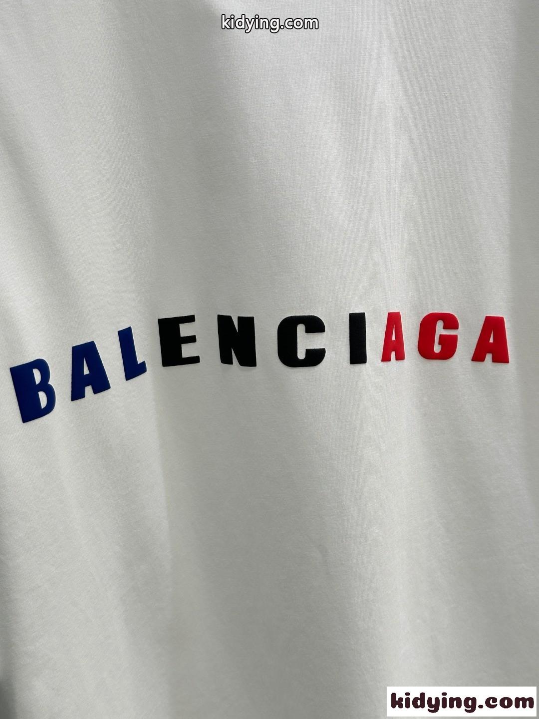 カジュアル ロゴ 半袖Tシャツ バレンシアガ Tシャツ コピー ユニセックス ホワイト-2