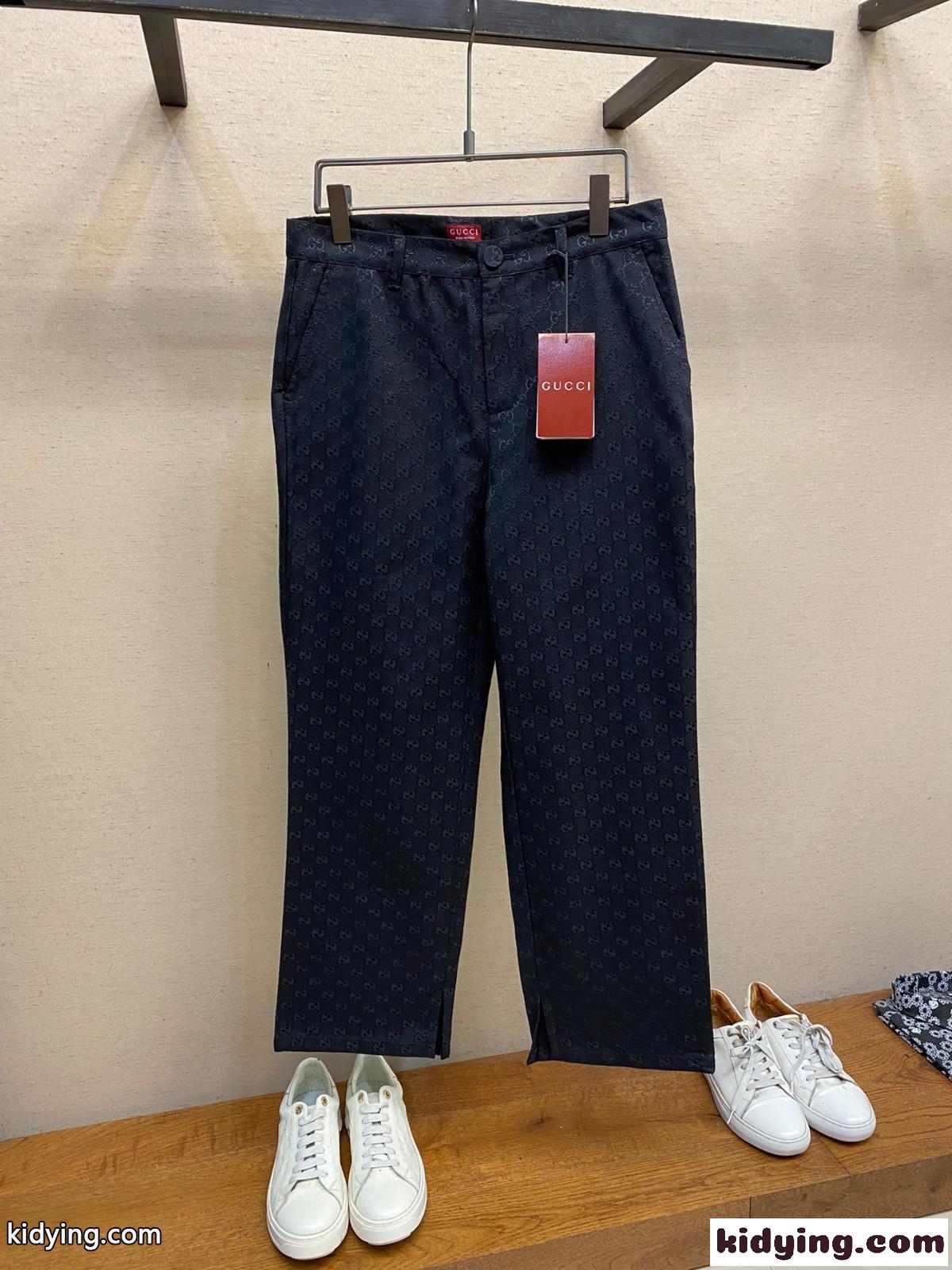 高級感 GGキャンバス ストレートパンツ グッチ パンツ コピー ブラック-1