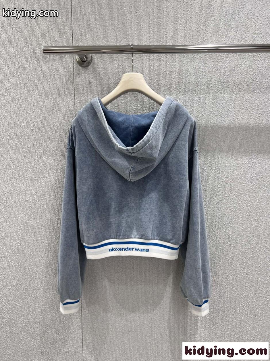 ジップアップフーディ＆スウェットパンツ 上下セット アレキサンダーワング 偽物 ブルー-3