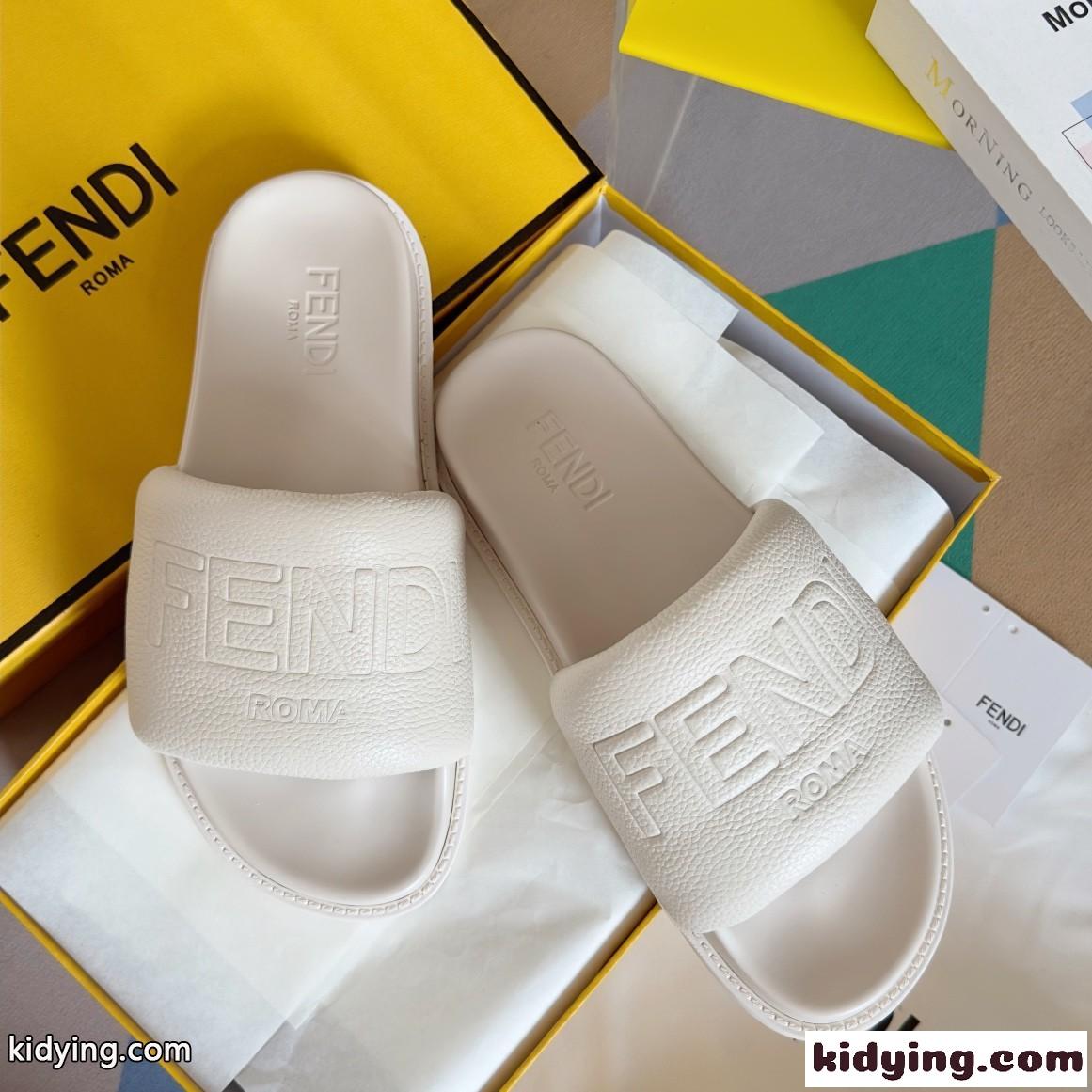 春夏 定番 FENDI ROMA スライド フェンディ サンダル スーパーコピー ホワイト-0
