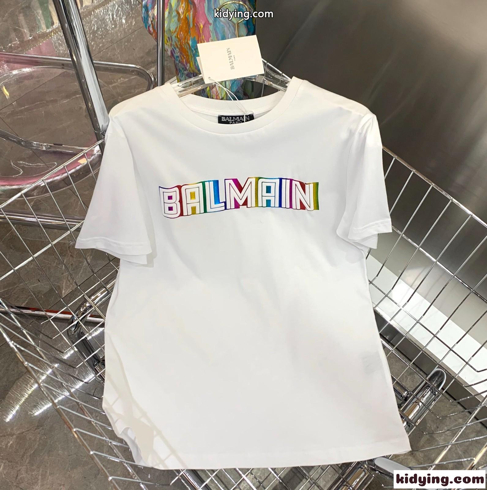 シンプル おしゃれ ロゴ バルマン レディース コピー 半袖 tシャツ カジュアル 合わせやすい ホワイト ブラック-3