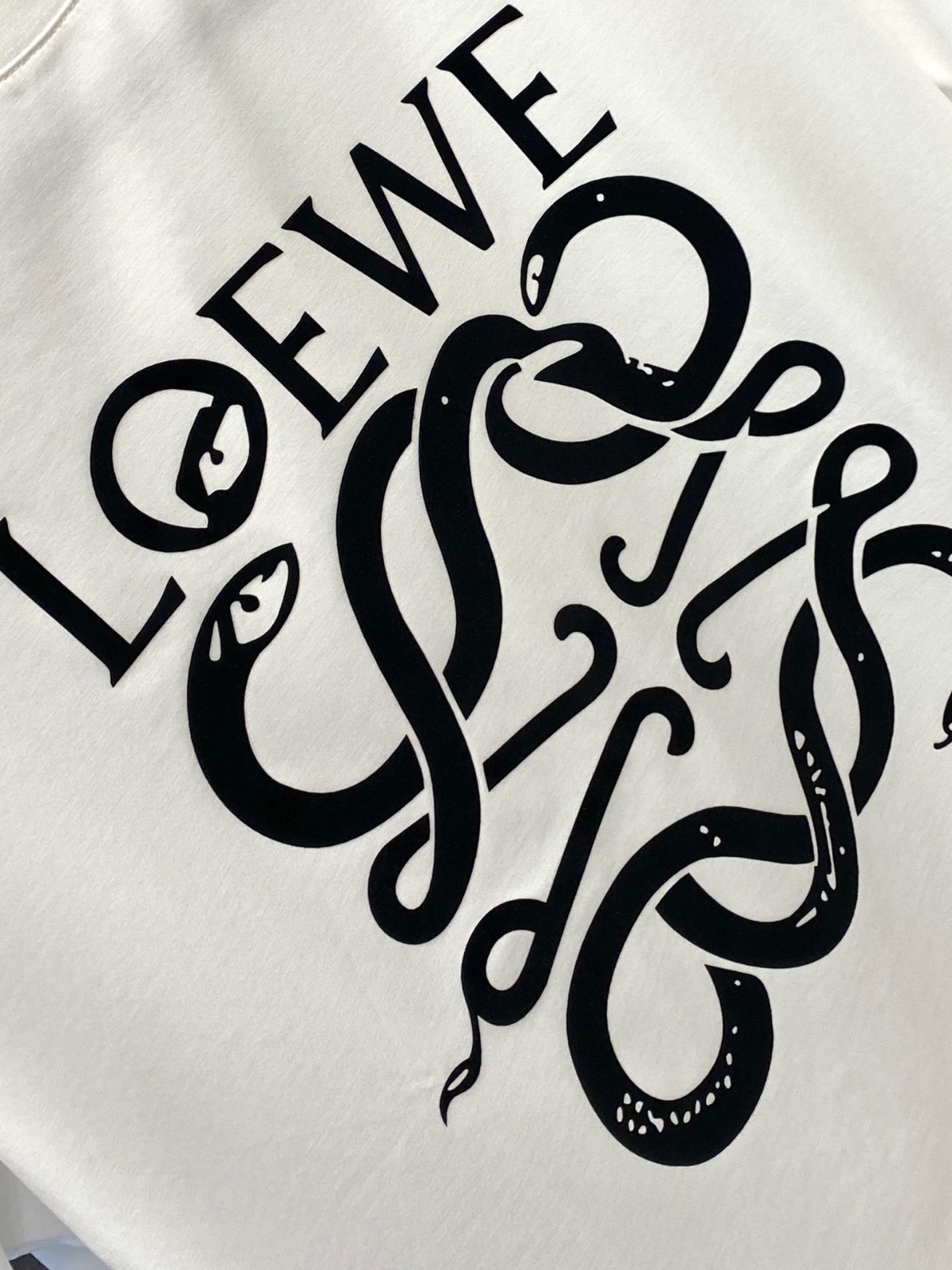 ロエベ Tシャツ 偽物 定番 ロゴ入り 半袖Tシャツ クルーネック ホワイト-2