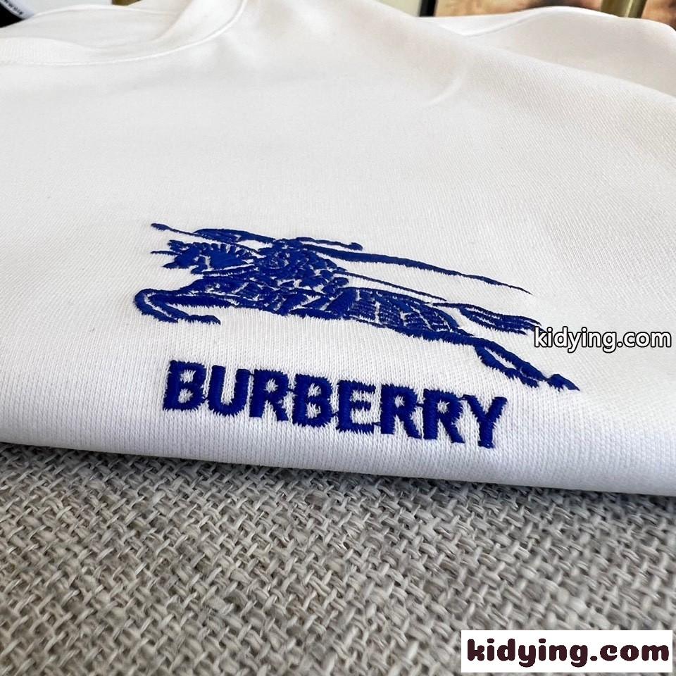 大人気 ロゴ コットン クルーネック 半袖Tシャツ バーバリー Tシャツ コピー ホワイト-4