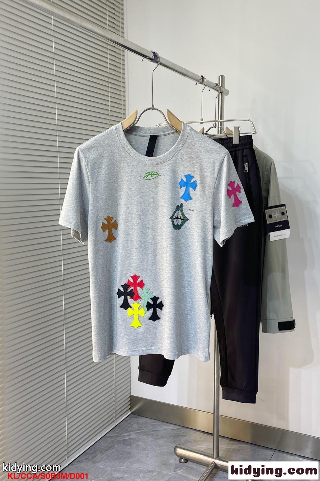 マルチ クロスパッチ クルーネック 半袖Tシャツ クロムハーツ Tシャツ 偽物-2