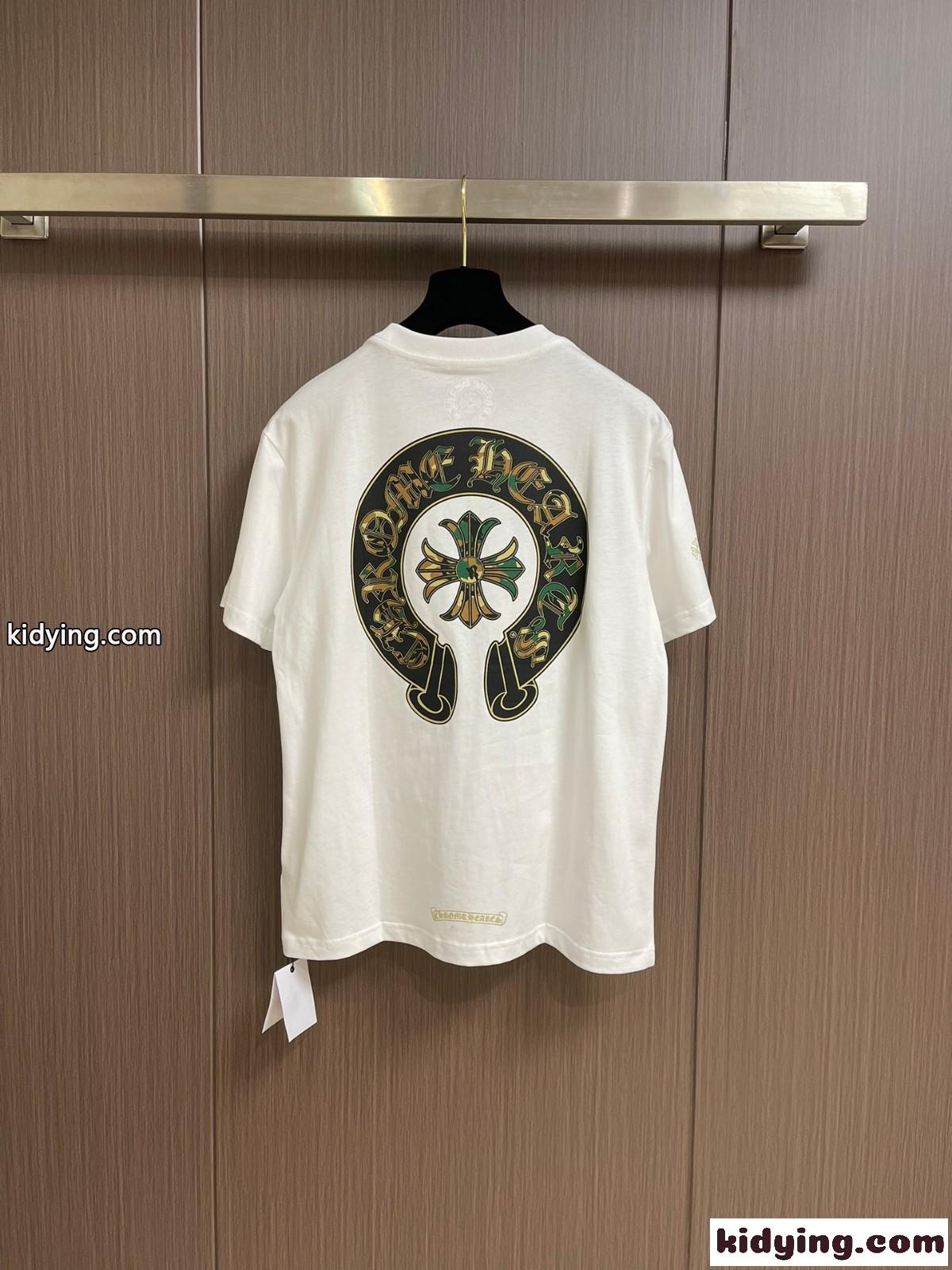 カジュアル プリント クロムハーツ Tシャツ コピー クルーネック 半袖Tシャツ ホワイト-0