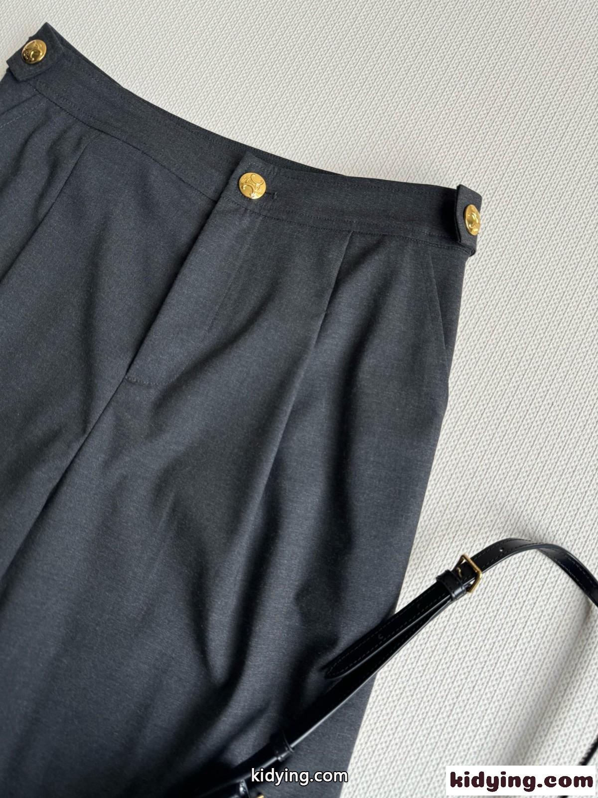 上品 フェミニン セリーヌ パンツ コピー ストレット スラックス-2